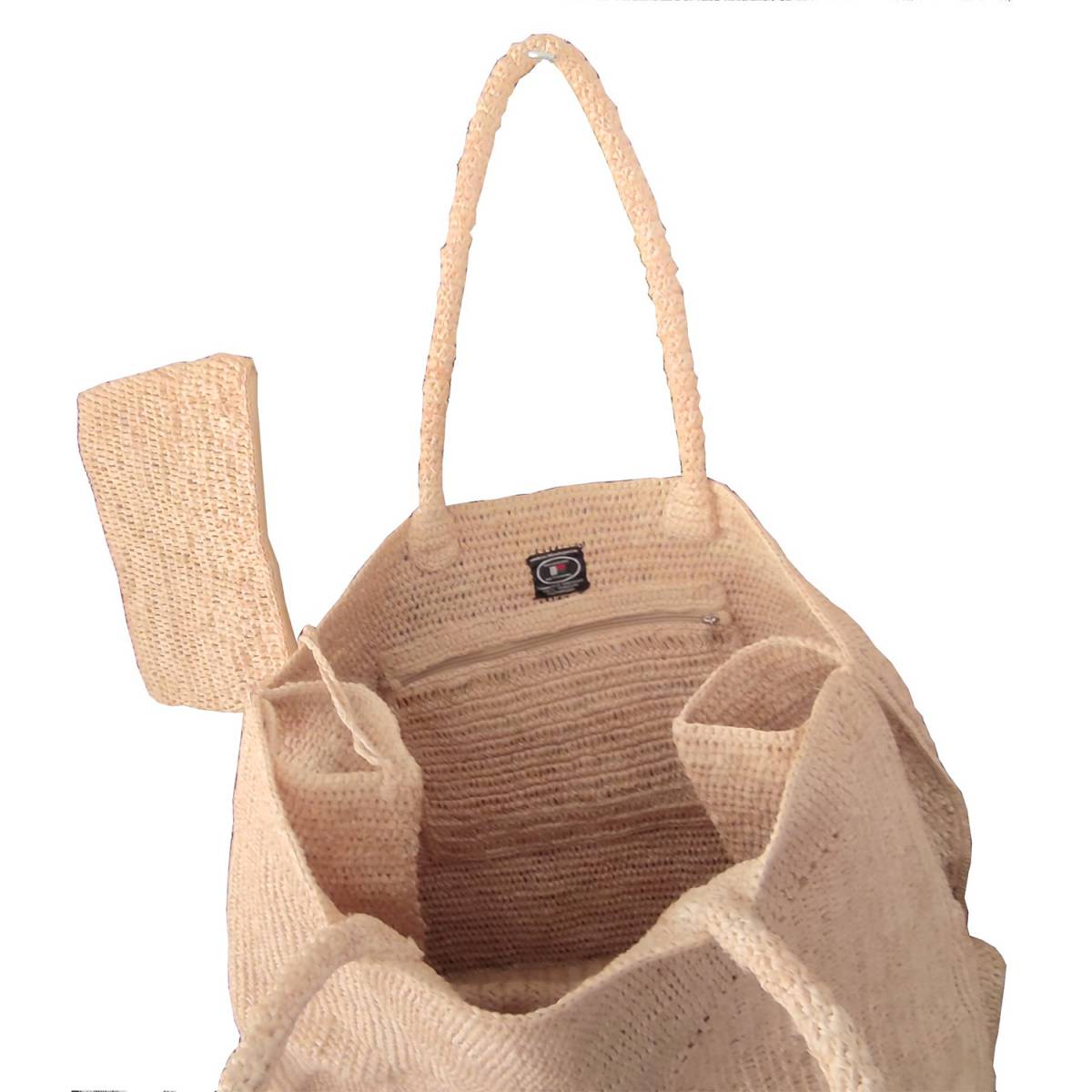 Sac Cabas PAULINE - anses cuir ou raphia
