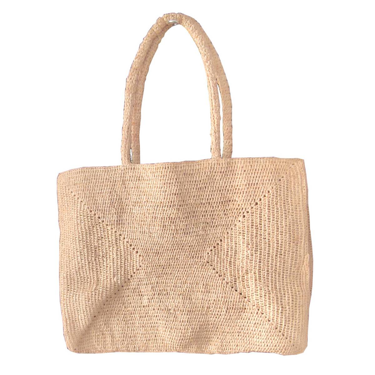 Sac Cabas PAULINE - anses cuir ou raphia